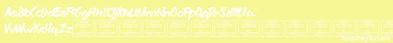 VarysharkyRegular Font – White Fonts on Yellow Background
