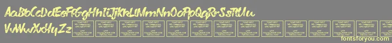 VarysharkyRegular Font – Yellow Fonts on Gray Background