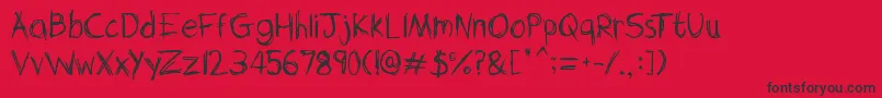 SketchitMeansSketchit Font – Black Fonts on Red Background