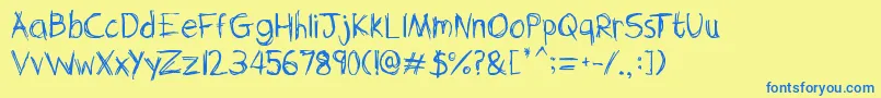 SketchitMeansSketchit Font – Blue Fonts on Yellow Background