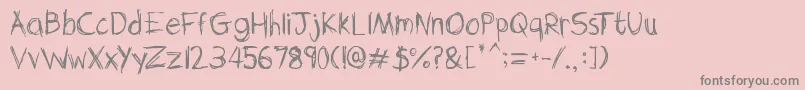 SketchitMeansSketchit Font – Gray Fonts on Pink Background
