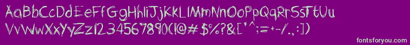 SketchitMeansSketchit Font – Green Fonts on Purple Background