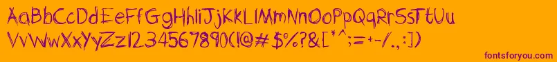 SketchitMeansSketchit Font – Purple Fonts on Orange Background