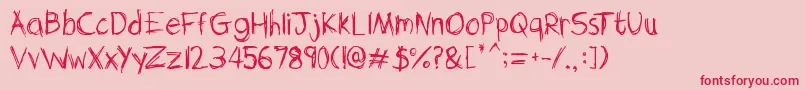 SketchitMeansSketchit Font – Red Fonts on Pink Background