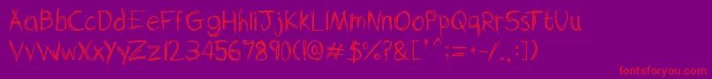 SketchitMeansSketchit Font – Red Fonts on Purple Background