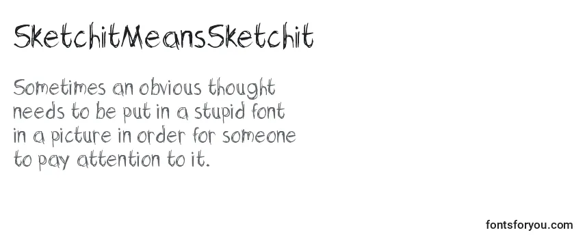 Review of the SketchitMeansSketchit Font