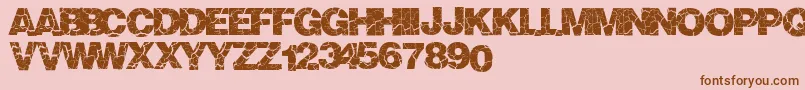 Crackvetica Font – Brown Fonts on Pink Background