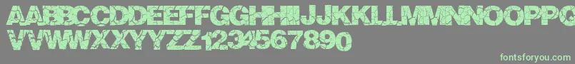 Crackvetica Font – Green Fonts on Gray Background