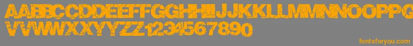 Crackvetica Font – Orange Fonts on Gray Background