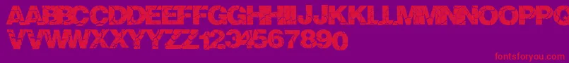 Crackvetica Font – Red Fonts on Purple Background