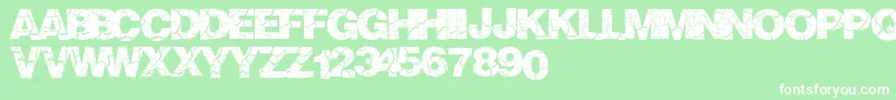 Crackvetica Font – White Fonts on Green Background