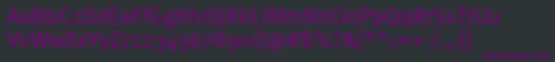 Metanormalc-Schriftart – Violette Schriften auf schwarzem Hintergrund