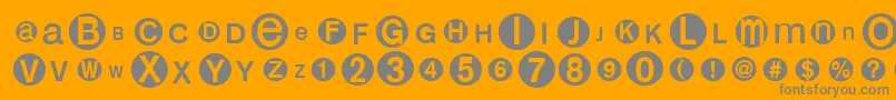 Шрифт Monoalphabetmultisized – серые шрифты на оранжевом фоне