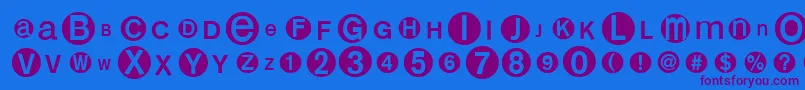 More about Monoalphabetmultisized Font Monoalphabetmultisized Font – Purple Fonts on Blue Background
