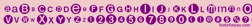 Monoalphabetmultisized Font – Purple Fonts on Pink Background