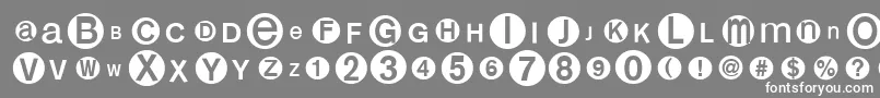 フォントMonoalphabetmultisized – 灰色の背景に白い文字