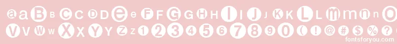 Monoalphabetmultisized Font – White Fonts on Pink Background