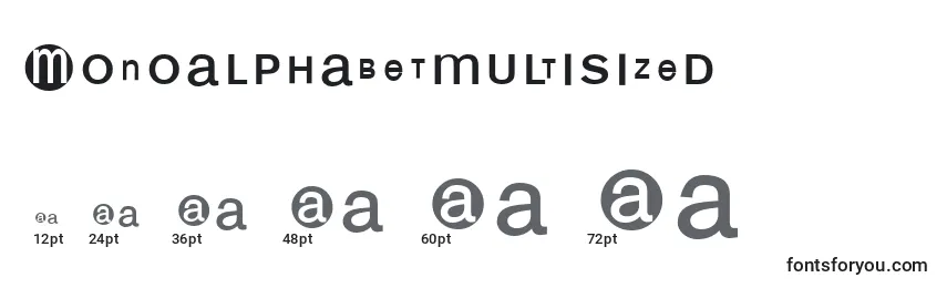 Размеры шрифта Monoalphabetmultisized