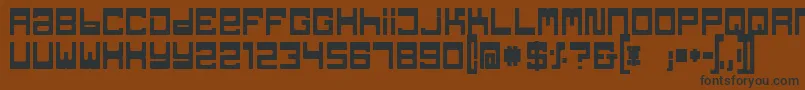 TpfJaibBold-fontti – mustat fontit ruskealla taustalla