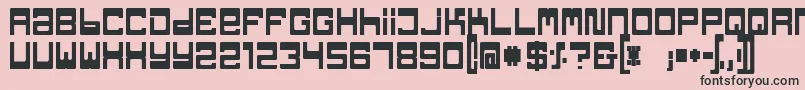 TpfJaibBold Font – Black Fonts on Pink Background