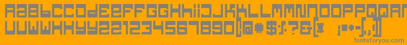 フォントTpfJaibBold – オレンジの背景に灰色の文字
