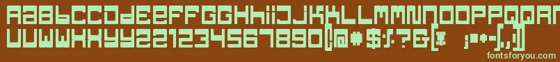 TpfJaibBold-fontti – vihreät fontit ruskealla taustalla