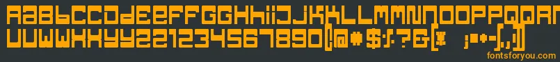 TpfJaibBold Font – Orange Fonts on Black Background