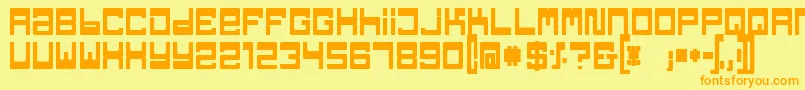 TpfJaibBold Font – Orange Fonts on Yellow Background