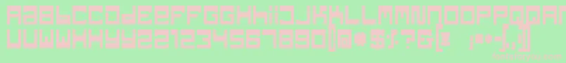 フォントTpfJaibBold – 緑の背景にピンクのフォント
