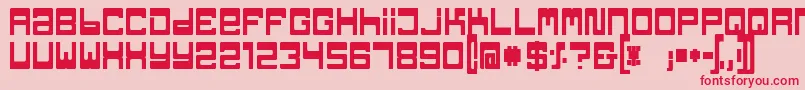 TpfJaibBold Font – Red Fonts on Pink Background