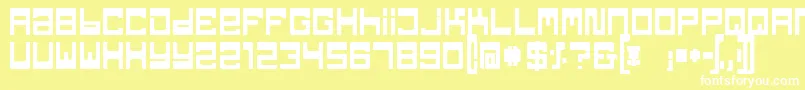 TpfJaibBold Font – White Fonts on Yellow Background