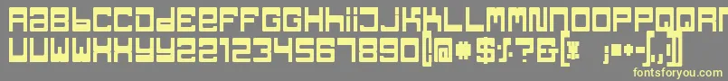 TpfJaibBold-fontti – keltaiset fontit harmaalla taustalla