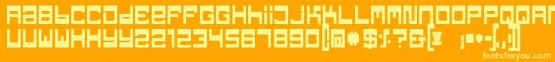 TpfJaibBold Font – Yellow Fonts on Orange Background