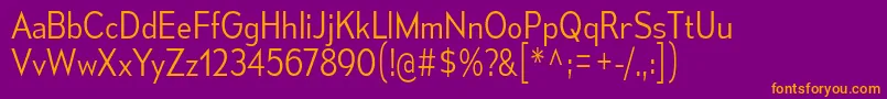 MesmerizeScLt Font – Orange Fonts on Purple Background