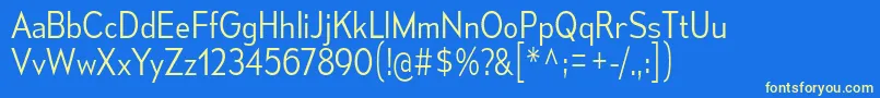 MesmerizeScLt-fontti – keltaiset fontit sinisellä taustalla