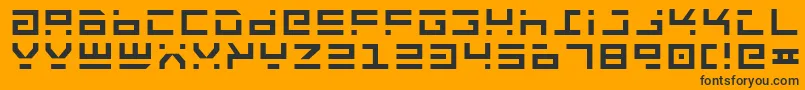 RocketType Font – Black Fonts on Orange Background