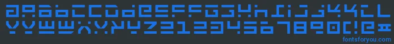 RocketType Font – Blue Fonts on Black Background