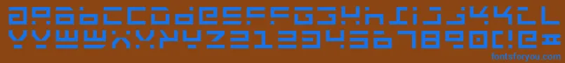 Lisätietoja RocketType-fontista RocketType-fontti – siniset fontit ruskealla taustalla