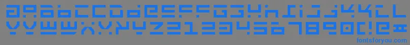 Fonte RocketType – fontes azuis em um fundo cinza