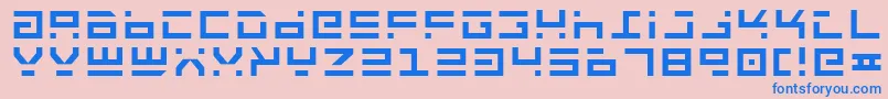 RocketType Font – Blue Fonts on Pink Background