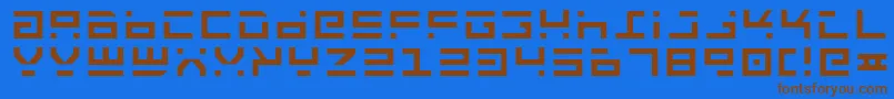 RocketType Font – Brown Fonts on Blue Background
