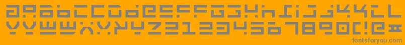 RocketType Font – Gray Fonts on Orange Background
