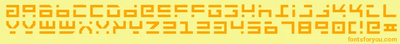 RocketType Font – Orange Fonts on Yellow Background