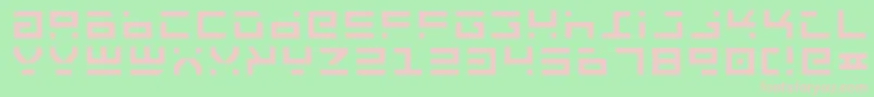 RocketType-Schriftart – Rosa Schriften auf grünem Hintergrund