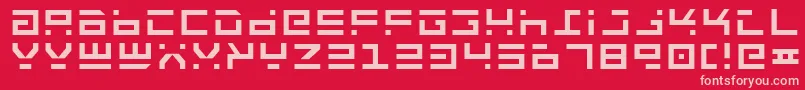 フォントRocketType – 赤い背景にピンクのフォント