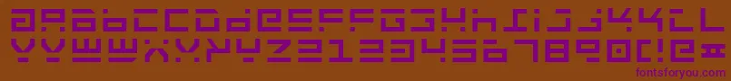 RocketType Font – Purple Fonts on Brown Background