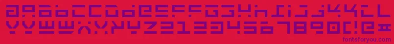 RocketType-Schriftart – Violette Schriften auf rotem Hintergrund