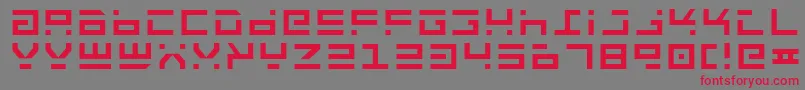 フォントRocketType – 赤い文字の灰色の背景