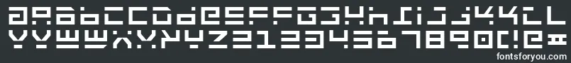 フォントRocketType – 黒い背景に白い文字