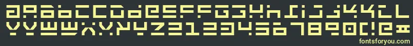 Шрифт RocketType – жёлтые шрифты на чёрном фоне